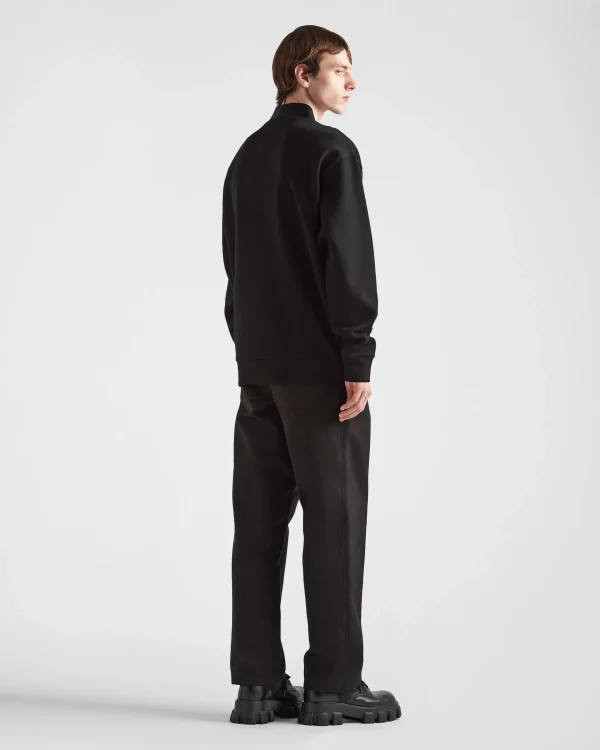 Jogging Suits And Sweatshirts*Prada Cotton fleece cardigan Black