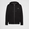 Jogging Suits And Sweatshirts*Prada Cotton fleece hoodie Black