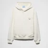 T-shirts And Sweatshirts*Prada Cotton fleece hoodie Natural