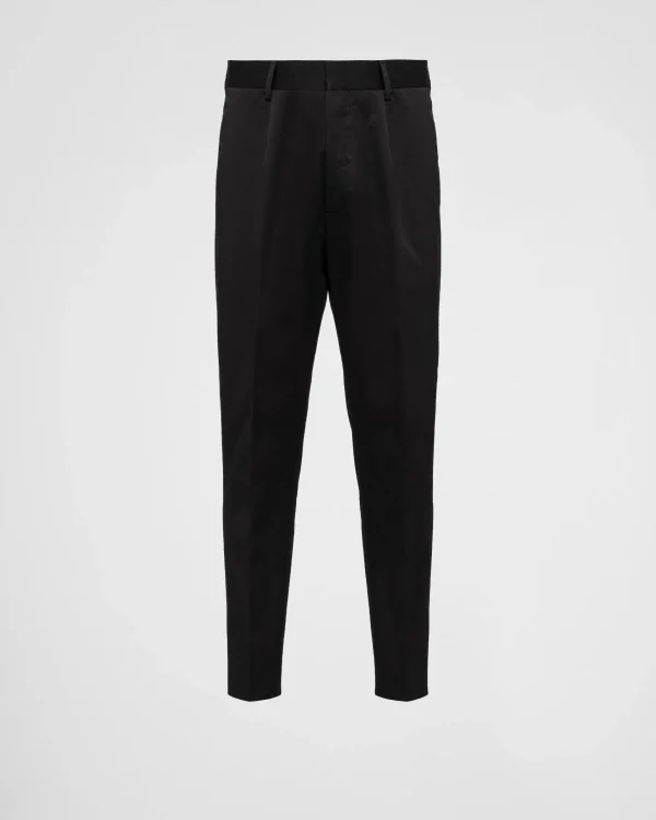 Trousers And Bermudas*Prada Cotton gabardine pants Black