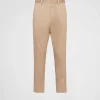 Trousers And Bermudas*Prada Cotton gabardine pants Khaki