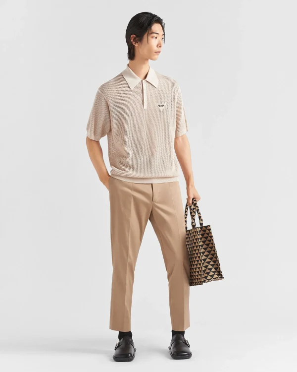 Trousers And Bermudas*Prada Cotton gabardine pants Khaki