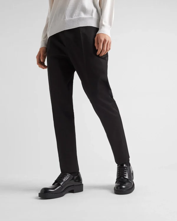 Trousers And Bermudas*Prada Cotton gabardine pants Black