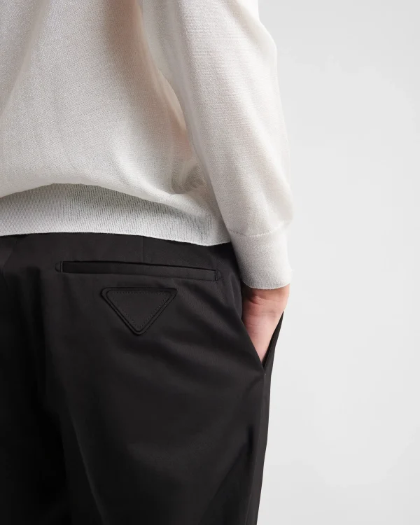 Trousers And Bermudas*Prada Cotton gabardine pants Black