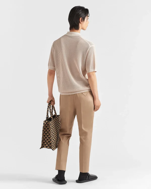 Trousers And Bermudas*Prada Cotton gabardine pants Khaki