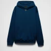 Jogging Suits And Sweatshirts*Prada Cotton hoodie Aviatorblue