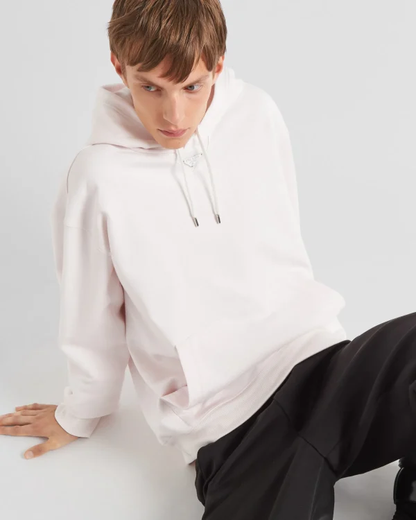 Jogging Suits And Sweatshirts*Prada Cotton hoodie Petalpink