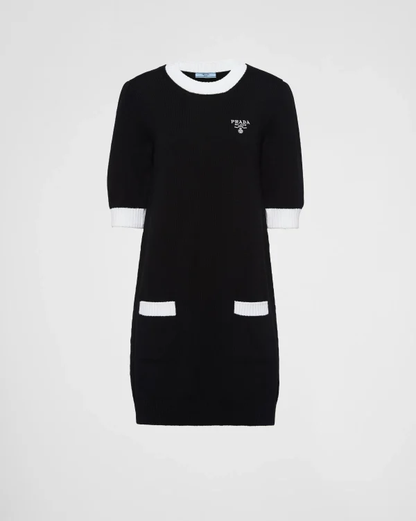 Dresses*Prada Cotton mini-dress Black/white