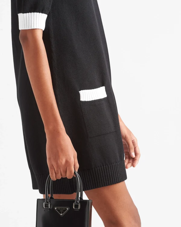 Dresses*Prada Cotton mini-dress Black/white