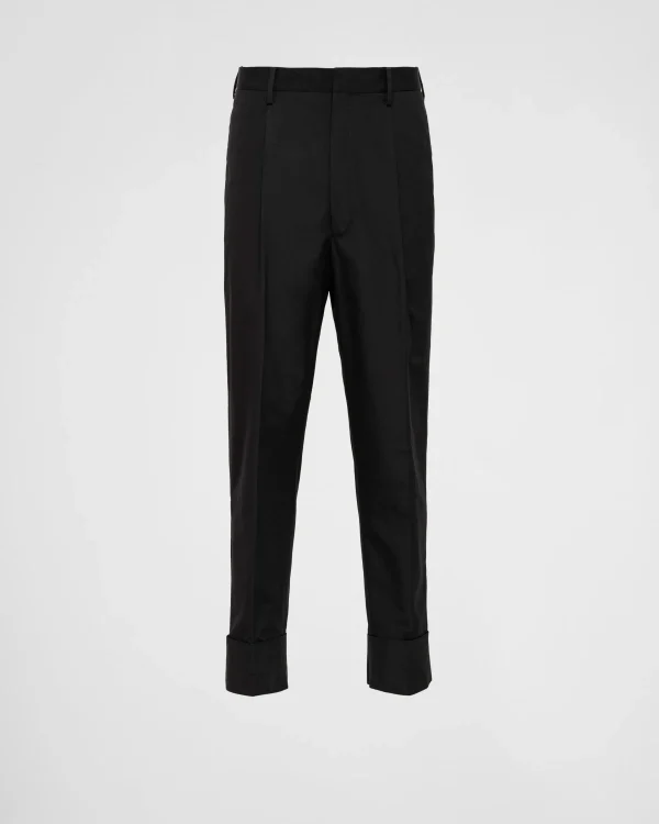 Trousers And Bermudas*Prada Cotton pants Black