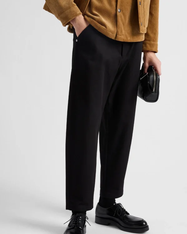 Trousers And Bermudas*Prada Cotton pants Black