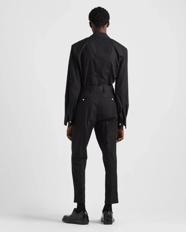 Trousers And Bermudas*Prada Cotton pants Black