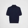 Knitwear*Prada Cotton polo shirt Navy