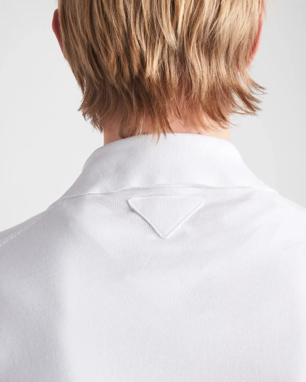 Knitwear*Prada Cotton polo shirt White