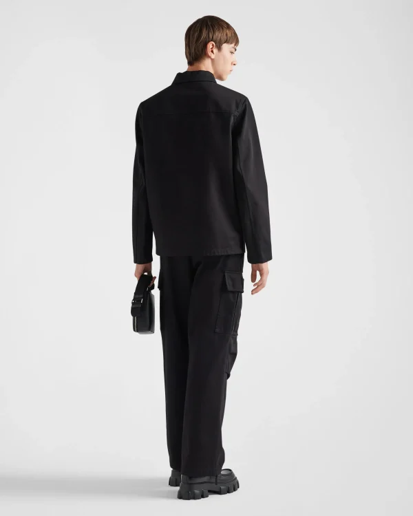 Trousers And Bermudas*Prada Cotton satin cargo pants Black