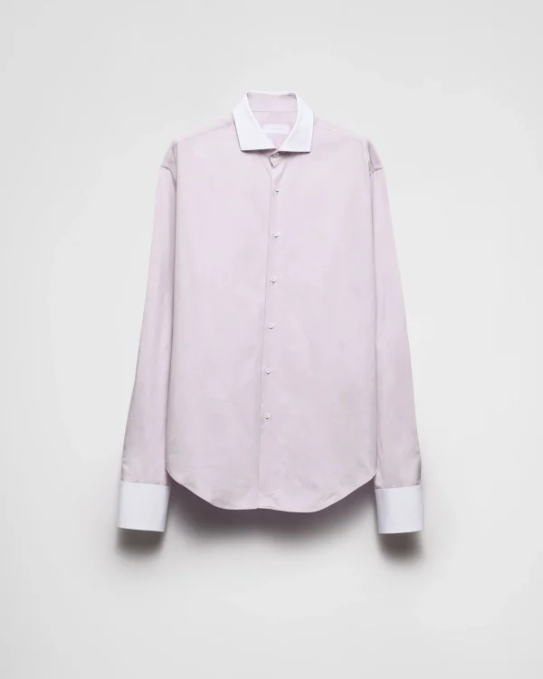 Shirts*Prada Cotton shirt Lilac/white