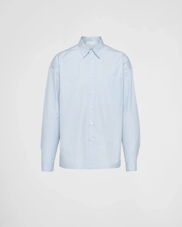 Shirts*Prada Cotton shirt White/skyblue/blue