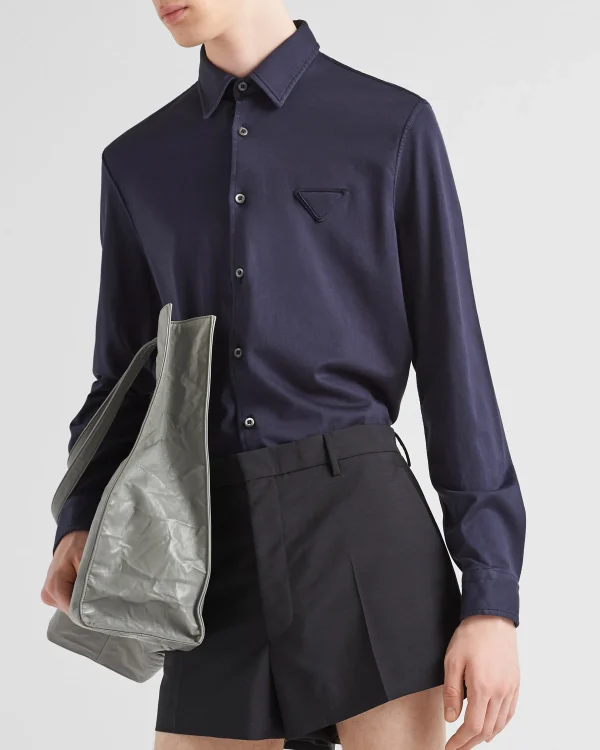 Shirts*Prada Cotton shirt Navy