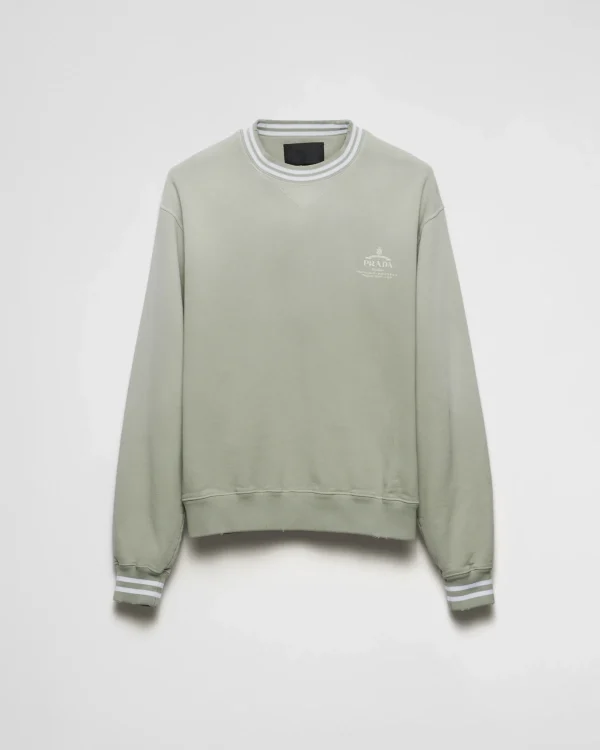 Jogging Suits And Sweatshirts*Prada Cotton sweatshirt Agavegreen