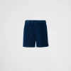 Trousers And Bermudas*Prada Cotton terry shorts Navy