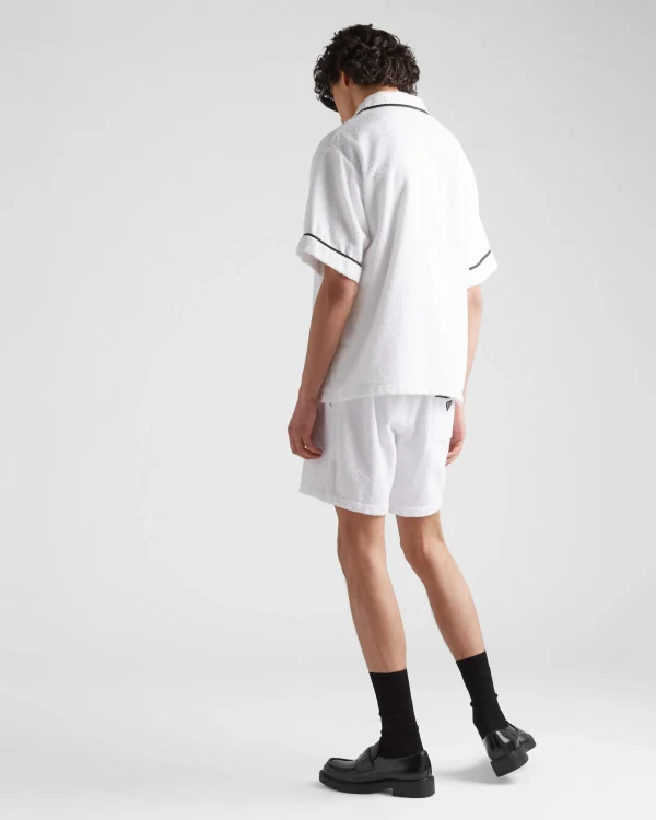 Trousers And Bermudas*Prada Cotton terry shorts White