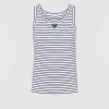 T-shirts And Polo Shirts*Prada Cotton top White/blue