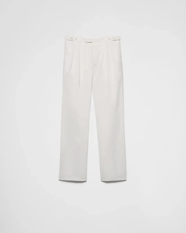 Trousers And Bermudas*Prada Cotton trousers Chalkwhite