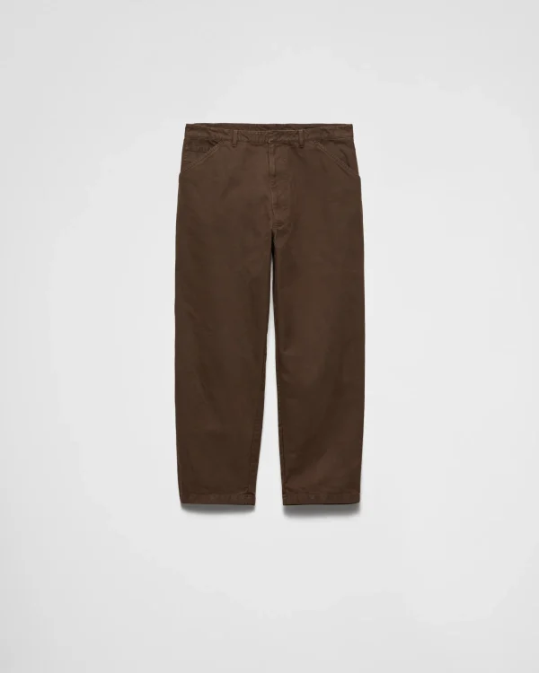 Trousers And Bermudas*Prada Cotton trousers Brown