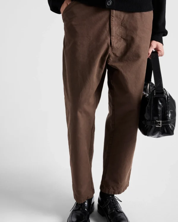 Trousers And Bermudas*Prada Cotton trousers Brown