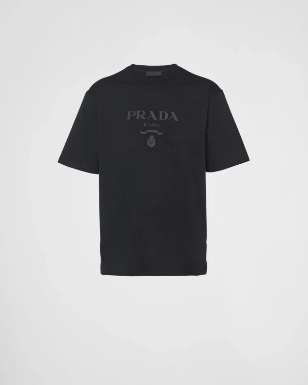 T-shirts And Polo Shirts*Prada Cotton T-shirt Black