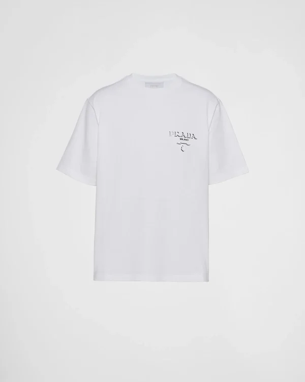 T-shirts And Polo Shirts*Prada Cotton T-shirt White