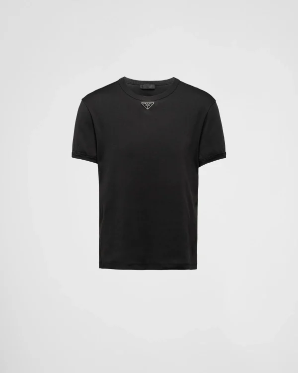 T-shirts And Polo Shirts*Prada Cotton T-shirt Black