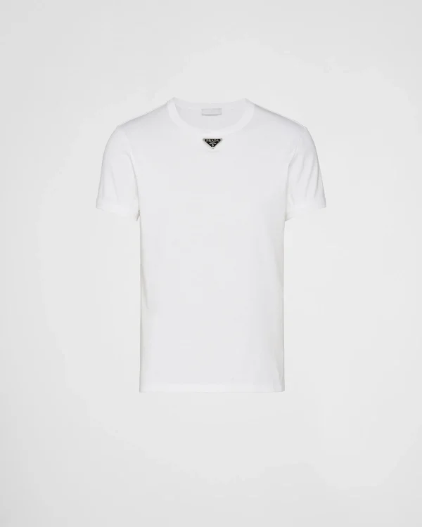 T-shirts And Polo Shirts*Prada Cotton T-shirt White