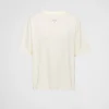 T-shirts And Polo Shirts*Prada Cotton T-shirt Vanilla