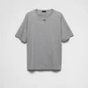 T-shirts And Polo Shirts*Prada Cotton T-shirt Grey