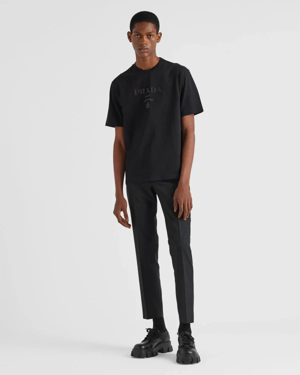 T-shirts And Polo Shirts*Prada Cotton T-shirt Black