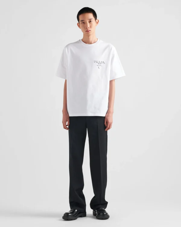 T-shirts And Polo Shirts*Prada Cotton T-shirt White