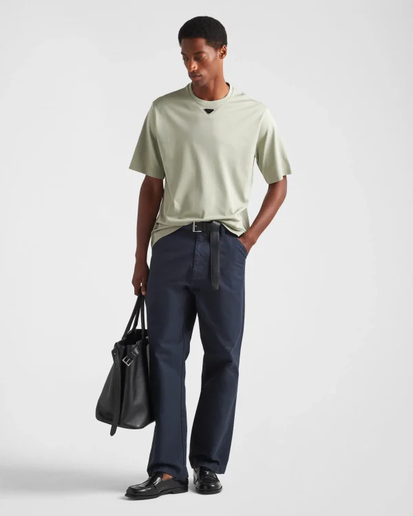 T-shirts And Polo Shirts*Prada Cotton T-shirt Agave