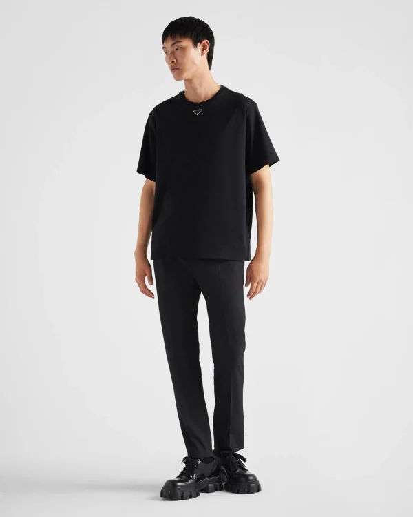 T-shirts And Polo Shirts*Prada Cotton T-shirt Black