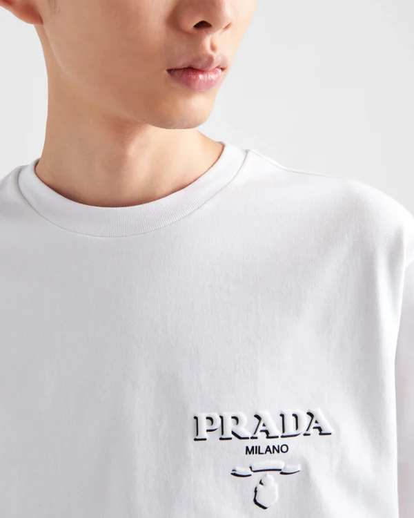 T-shirts And Polo Shirts*Prada Cotton T-shirt White