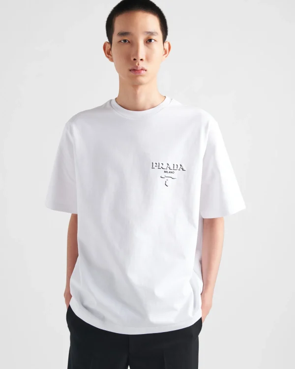 T-shirts And Polo Shirts*Prada Cotton T-shirt White