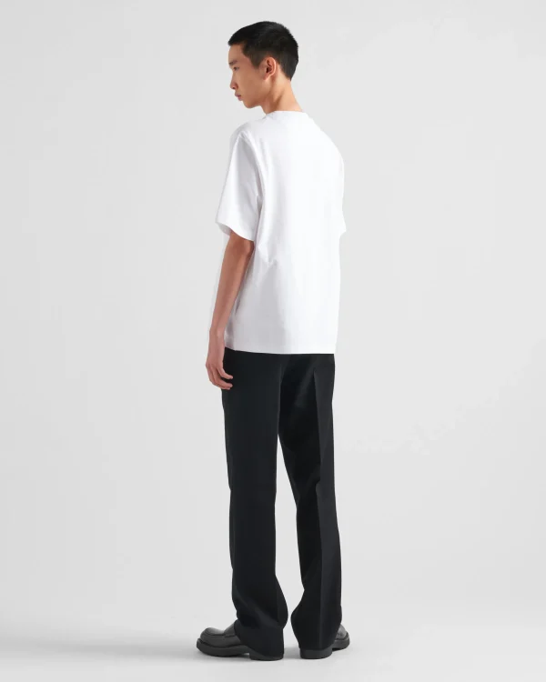 T-shirts And Polo Shirts*Prada Cotton T-shirt White