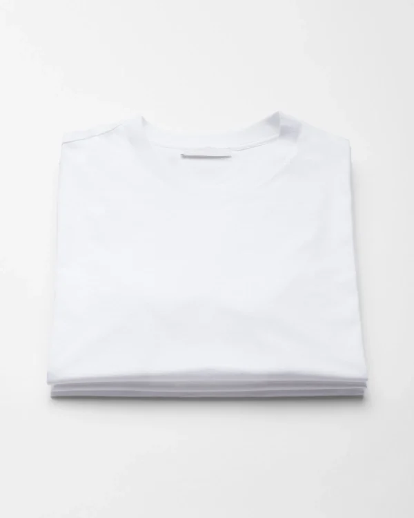 T-shirts And Polo Shirts*Prada Cotton T-shirts - Three-pack White