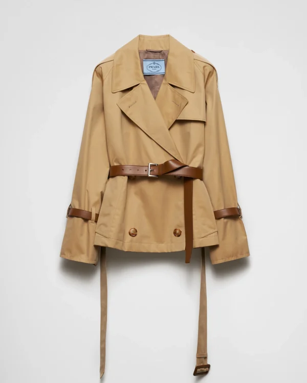 Jackets And Coats*Prada Cotton twill trench jacket Honey