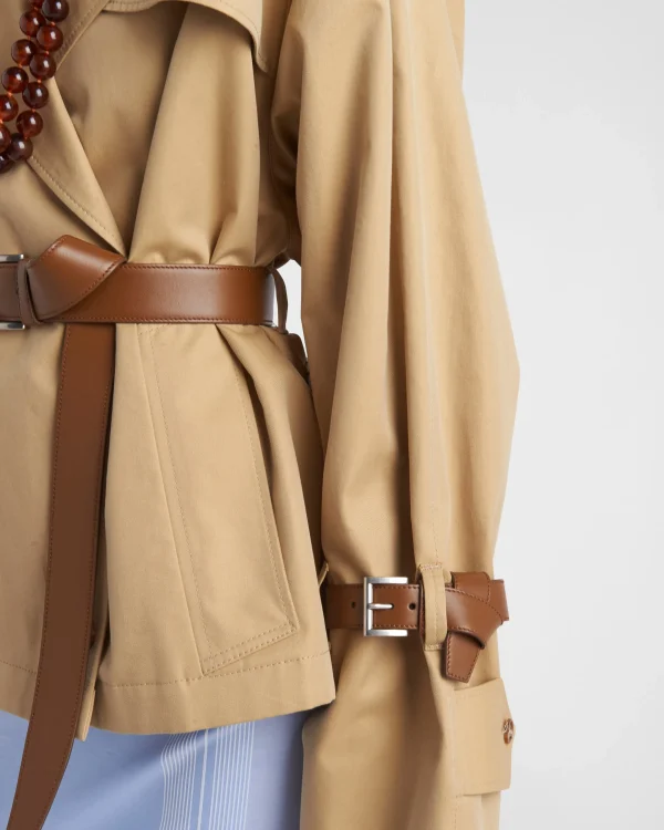 Jackets And Coats*Prada Cotton twill trench jacket Honey