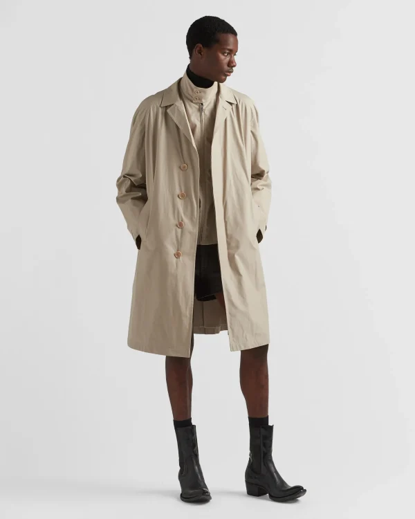 Jackets And Coats*Prada Cotton-blend overcoat Limestone