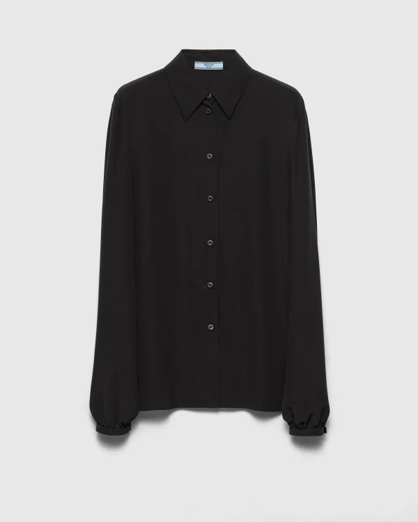 Shirts And Tops*Prada Crepe de chine shirt Black