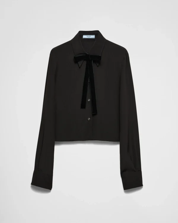 Shirts And Tops*Prada Crepe de chine shirt Black