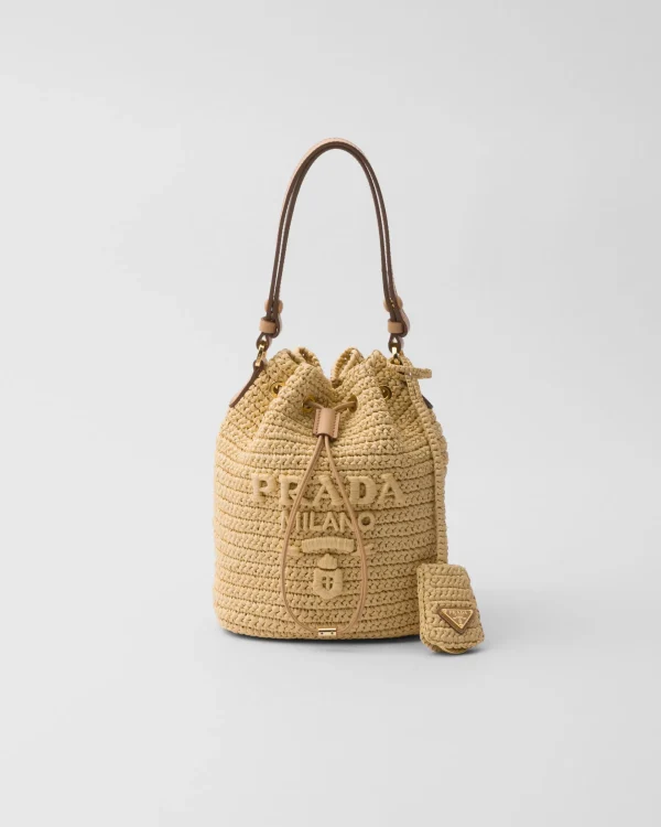 Shoulder Bags | Shoulder Bags*Prada Crochet and leather mini-bucket bag Natural