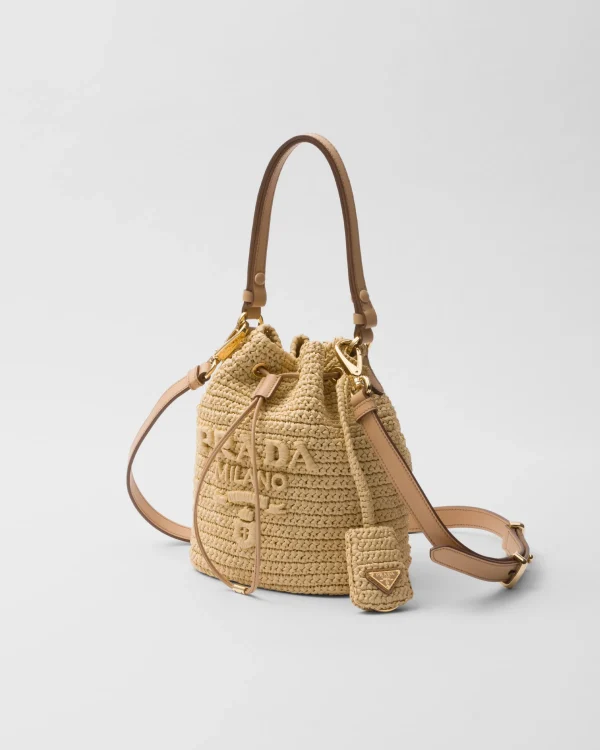 Shoulder Bags | Shoulder Bags*Prada Crochet and leather mini-bucket bag Natural